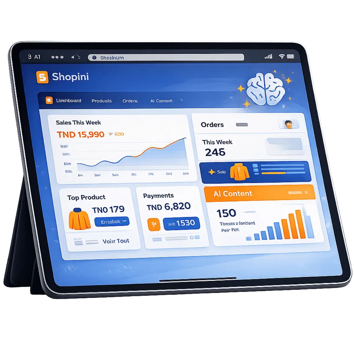 shopini-ai-banner-ecommerce dashboard